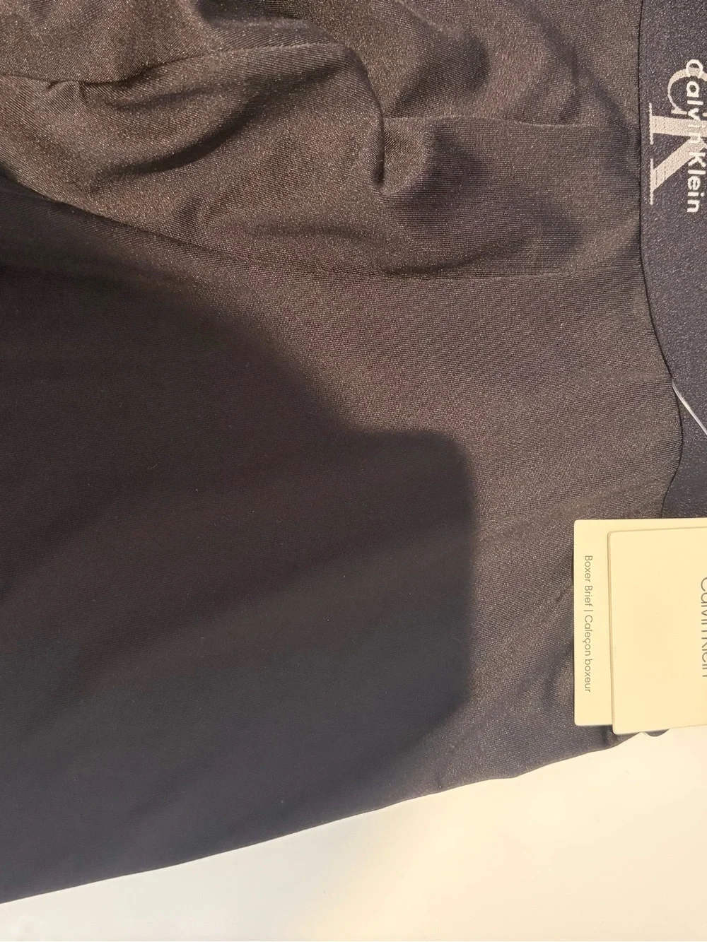 Calvin Klein black plain Stretch Boxer Briefs with Logo Waistband new